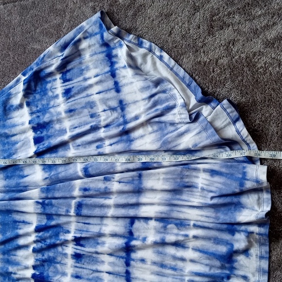 Chico's blue and white tie dye circle hi low skirt size 2=L/12 - Picture 8 of 10